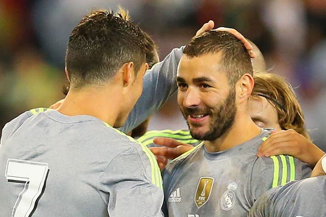 Karim Benzema during Real Madrid's pre-season win over Manchester City