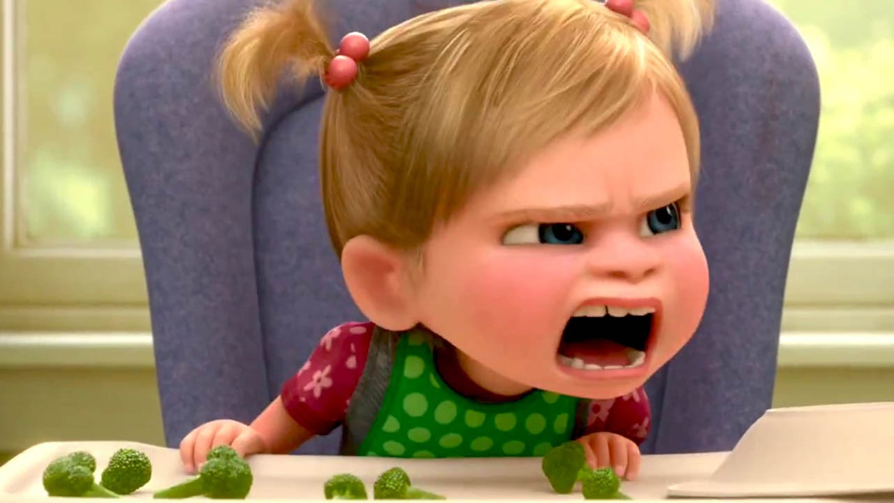 Riley won't eat broccoli - or was that green peppers? - in Inside Out