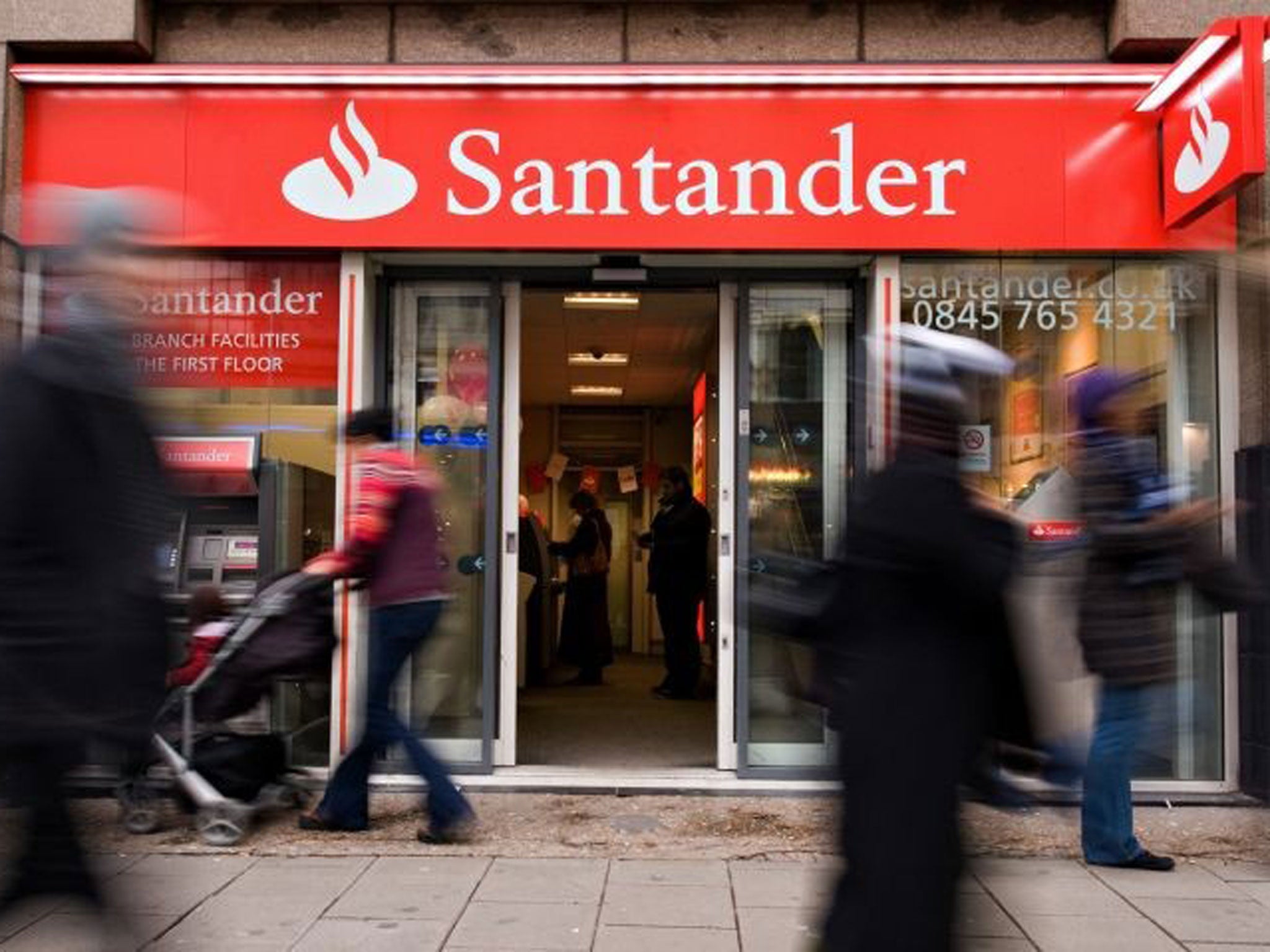 Santander charges a transaction fee of £10 per cheque, no matter how many cheques are being changed