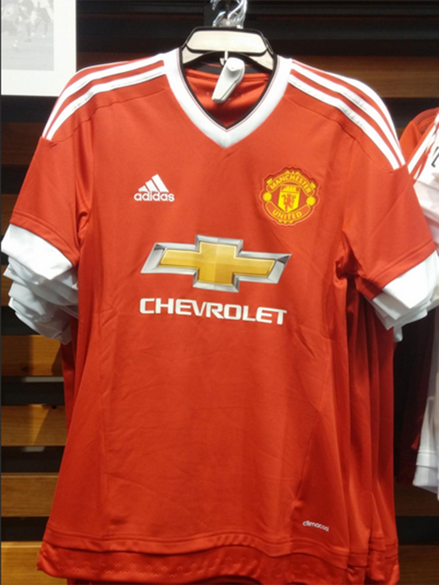 Image of Manchester United's new kit, put on sale accidentally in the US