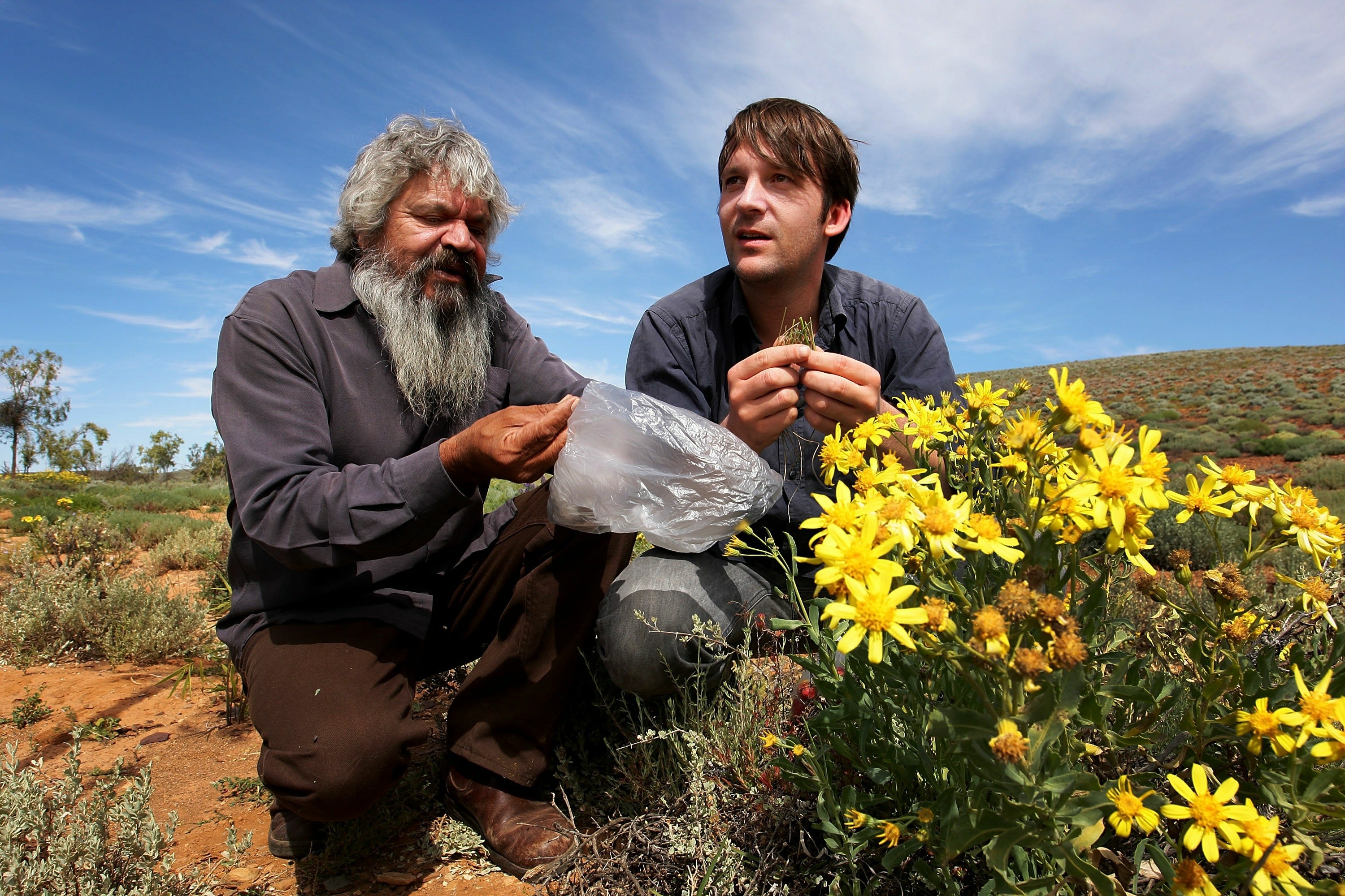 Indigenous guide Clifford Coulthard and world's top chef Rene Redzepi, of Danish restaurant Noma