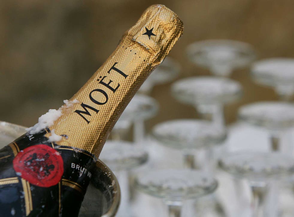 Thieves reportedly opened bottles of champagne inside the warehouse