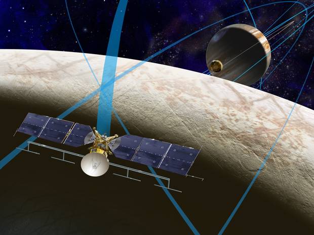 An artist's impression of Nasa's proposed Clipper mission to Europa