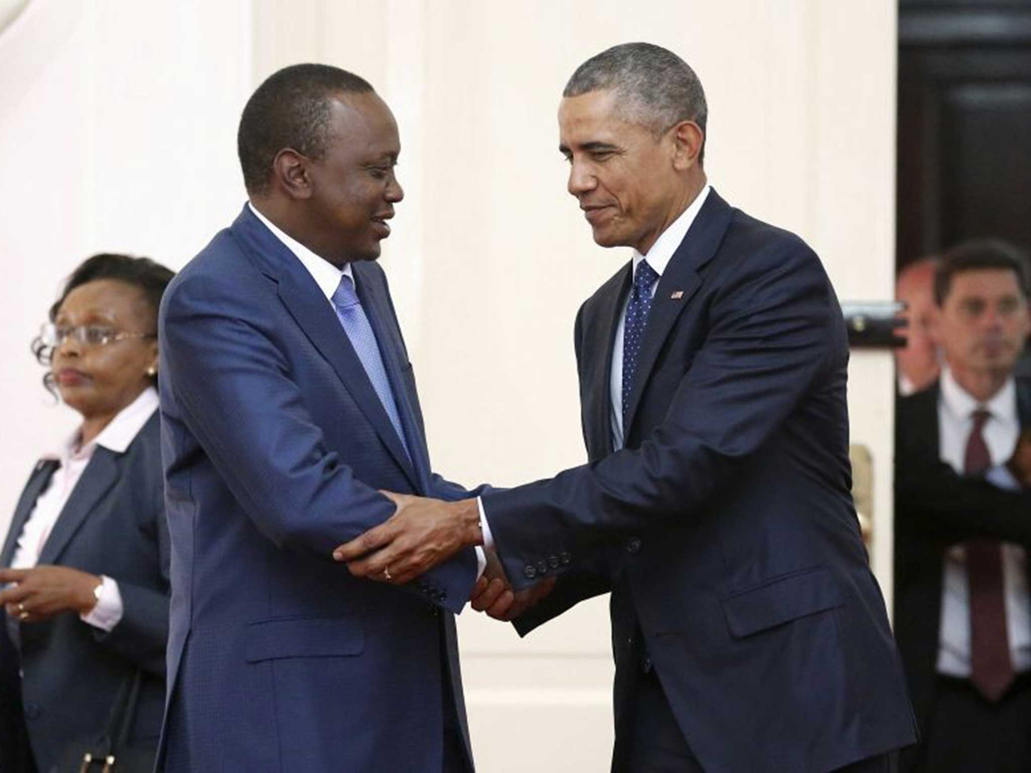 US president Barack Obama and Kenyan counterpart Uhuru Kenyatta