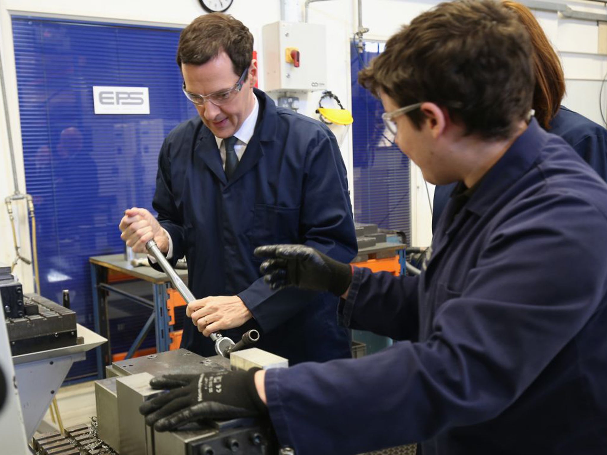 The Chancellor meets apprentices in Loughborough in April. The new £7.20 minimum may not apply to them