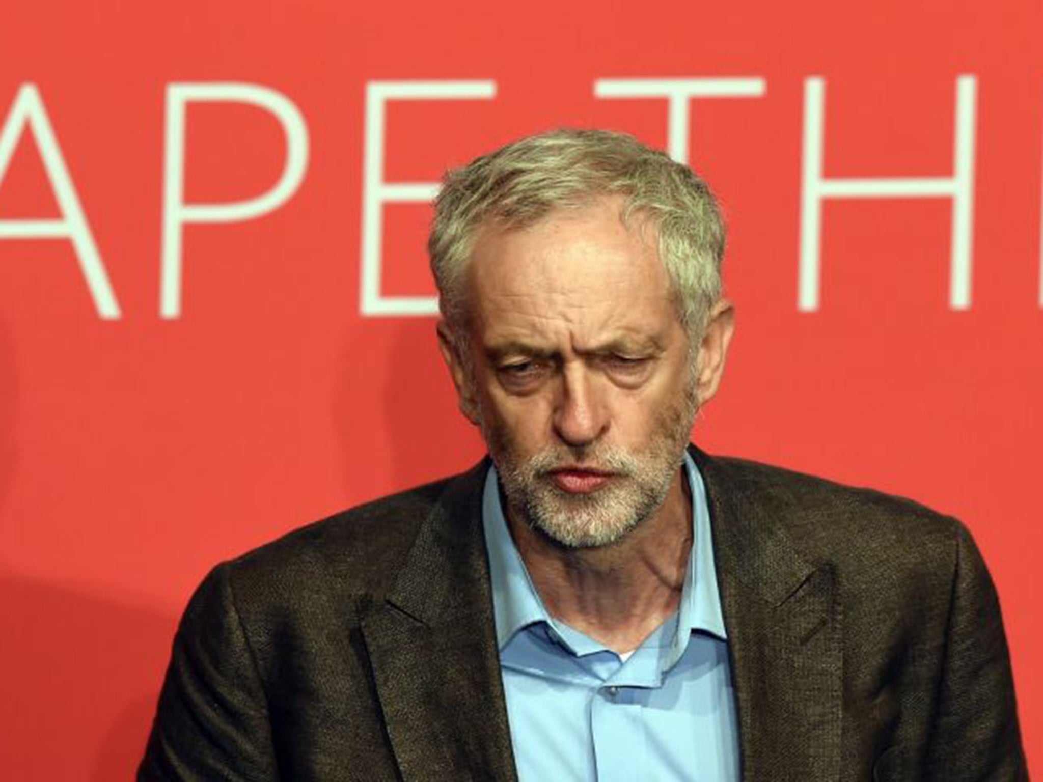 Jeremy Corbyn speaking in Warrington on Saturday
