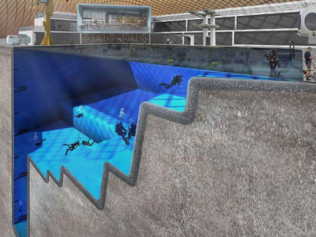 Artist's impression of the proposed research and training pool which would be the world's deepest