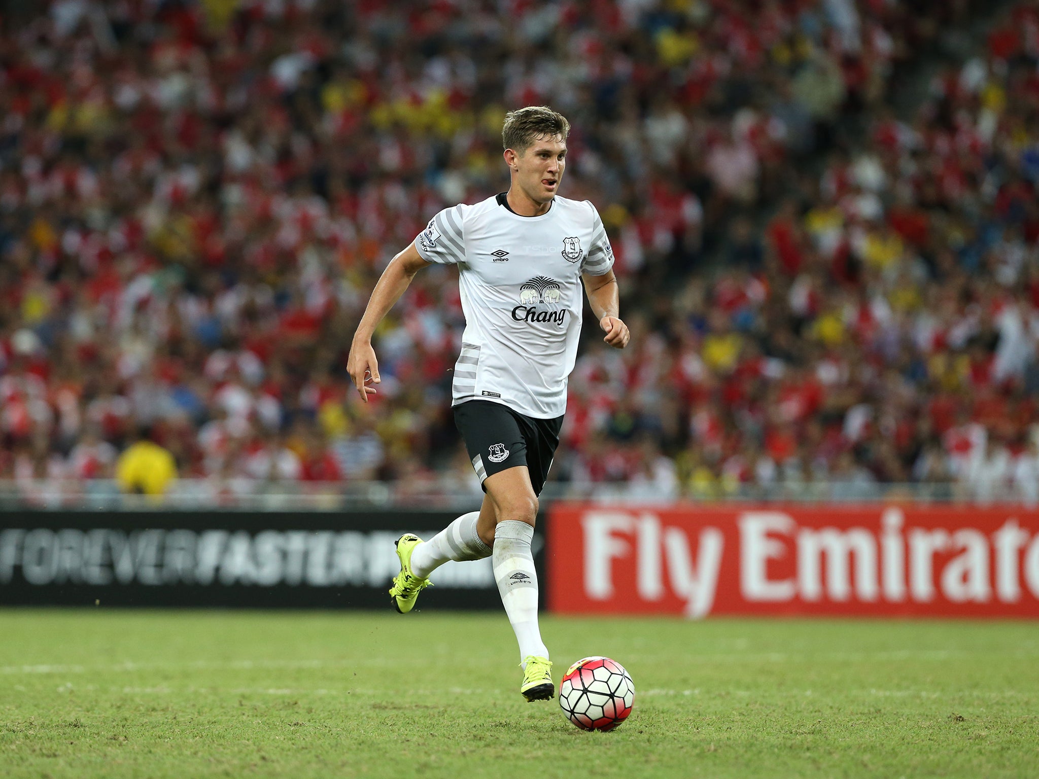 John Stones in action for Everton. The defender divides opinion
