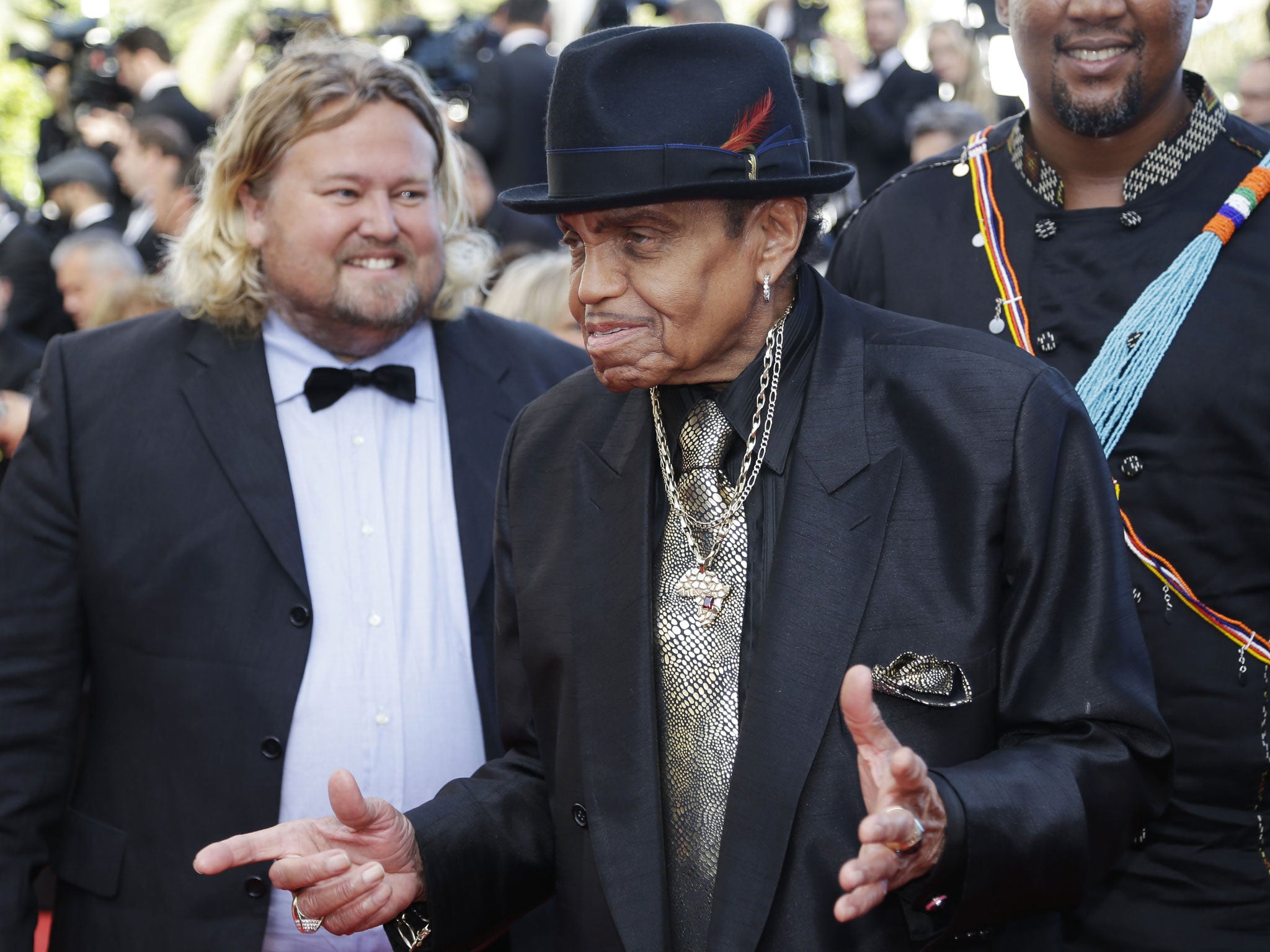 Joe Jackson arrives for the screening of Sils Maria at the 67th international film festival, Cannes, southern France