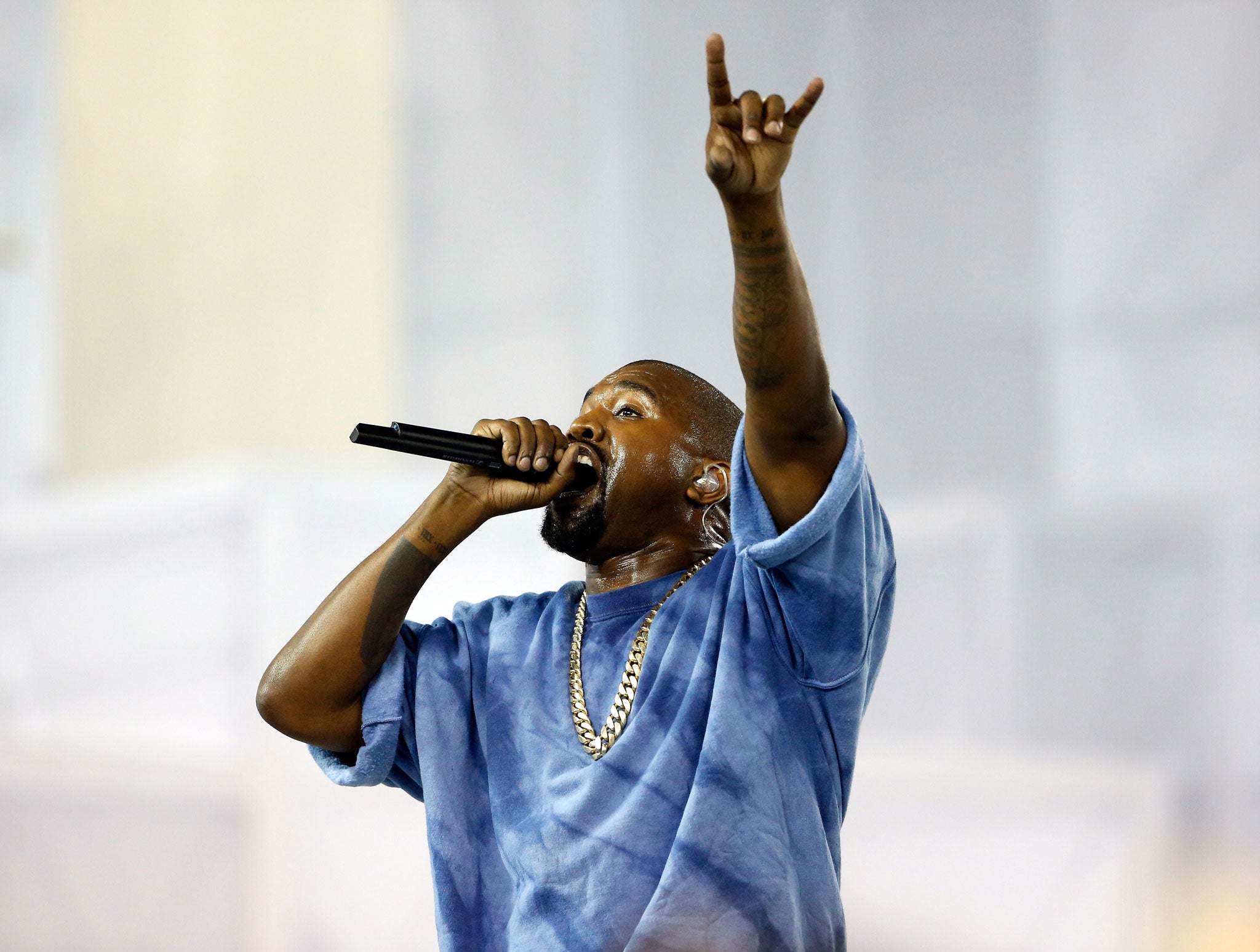 Kanye West preforms during the closing ceremony on Day 16 of the Toronto 2015 Pan Am Games on July 26