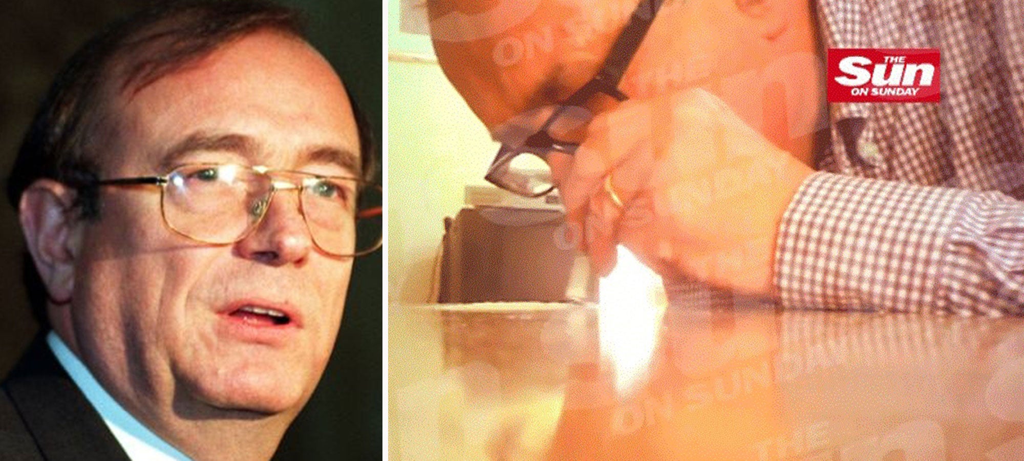 Lord Sewel appears to be snorting cocaine