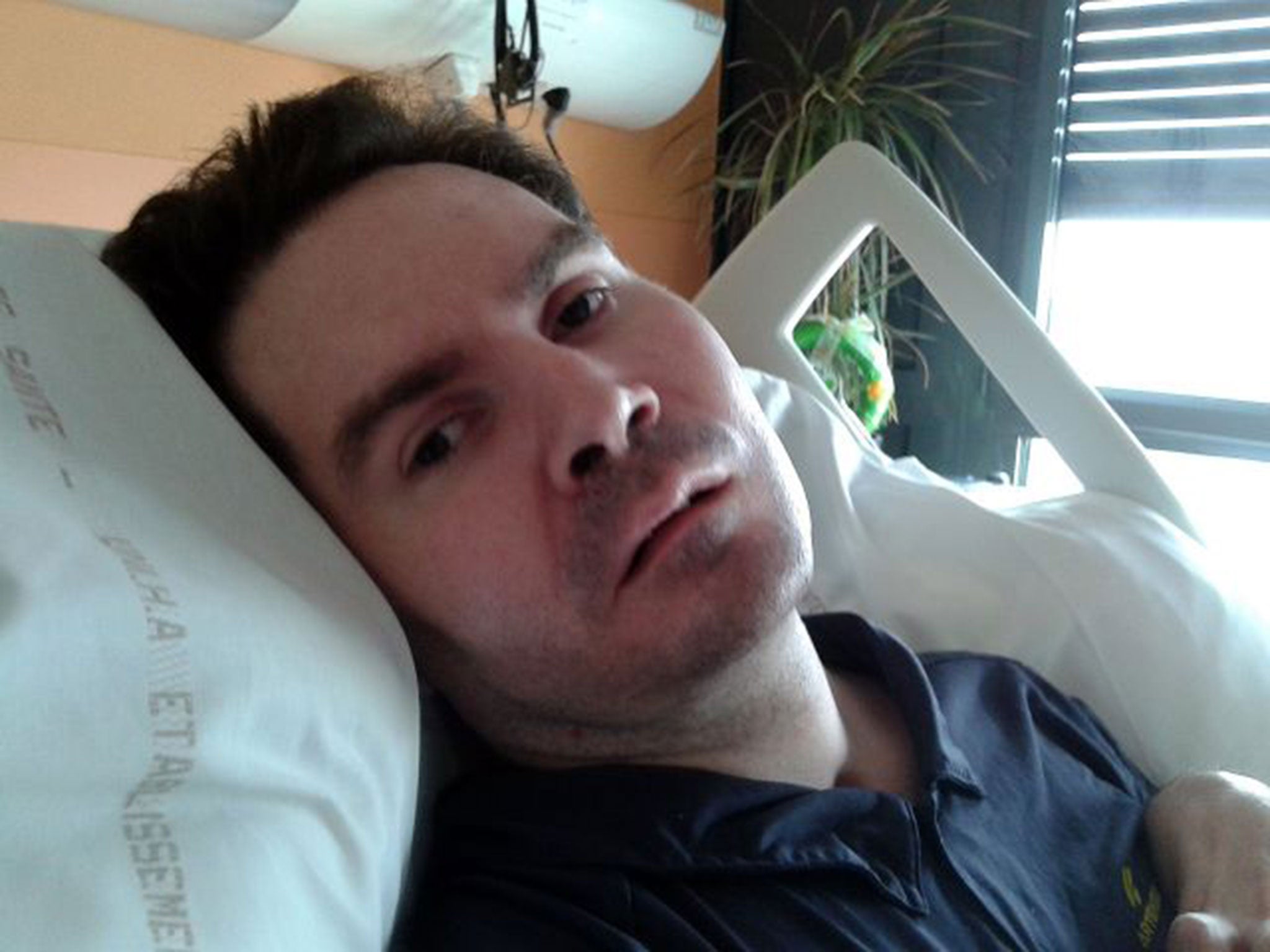 Vincent Lambert, a quadriplegic man on artificial life support in Reims (AFP)