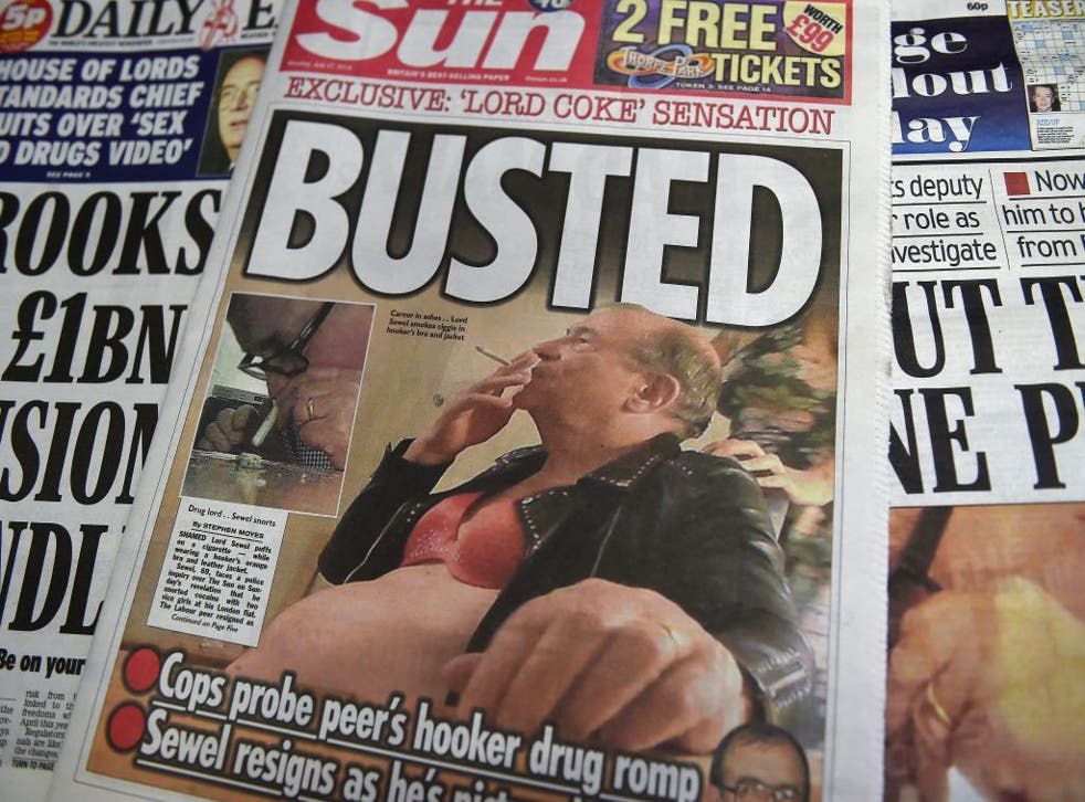 The scandal over Sewel's behaviour was exposed by The Sun newspaper