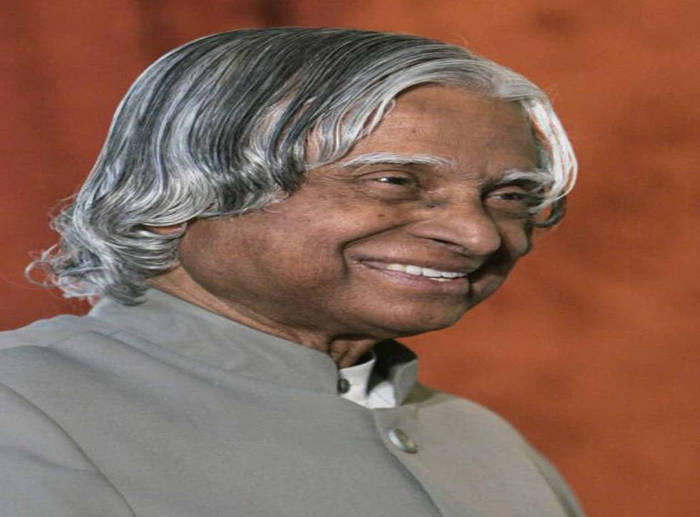 Kalam in 2008: after his term of office he toured the country seeking to inspire young people