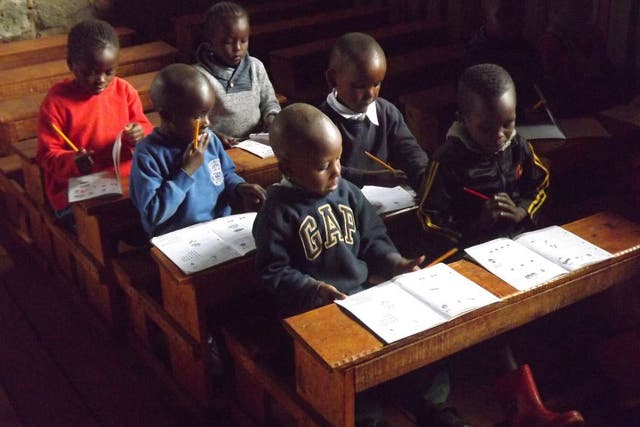 Pupils at a Bridge school in Nairobi