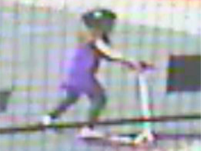 CCTV image of Madyson Middleton on her scooter the day she disappeared