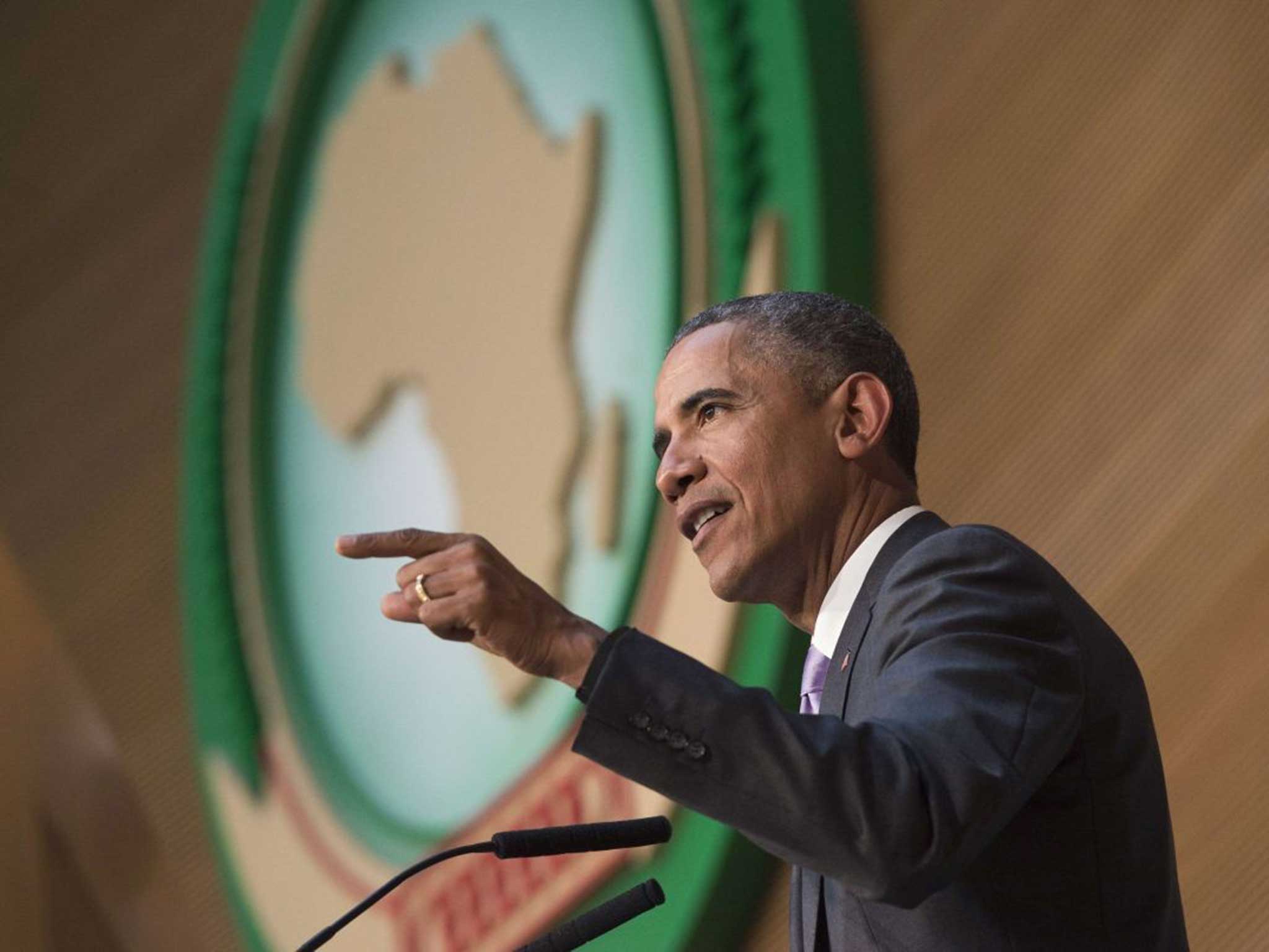President Obama addresses the African Union