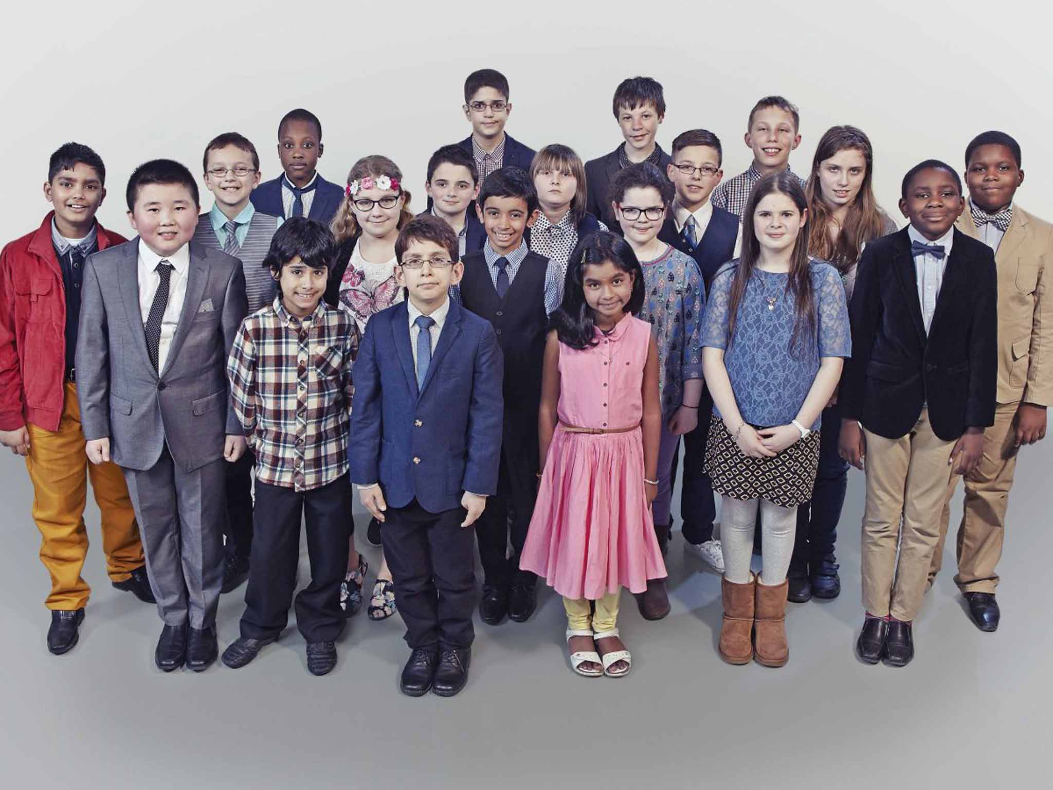The brainy bunch: the children competing for the gold in 'Child Genius'