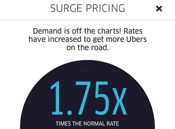 Surge pricing isn't based on real-time analysis either
