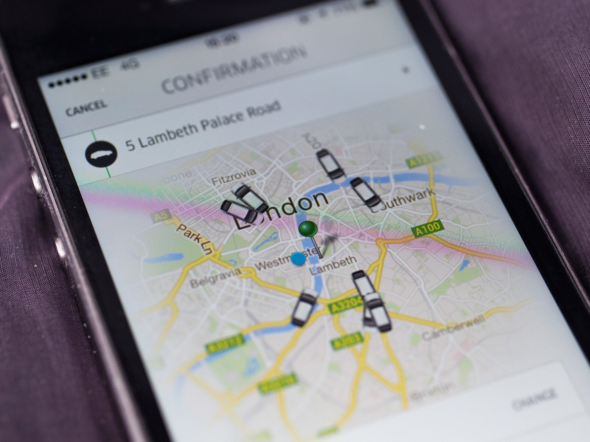 A UK spokesman for Uber has denied the claims, 'the cars you see in the app are the cars on the road'