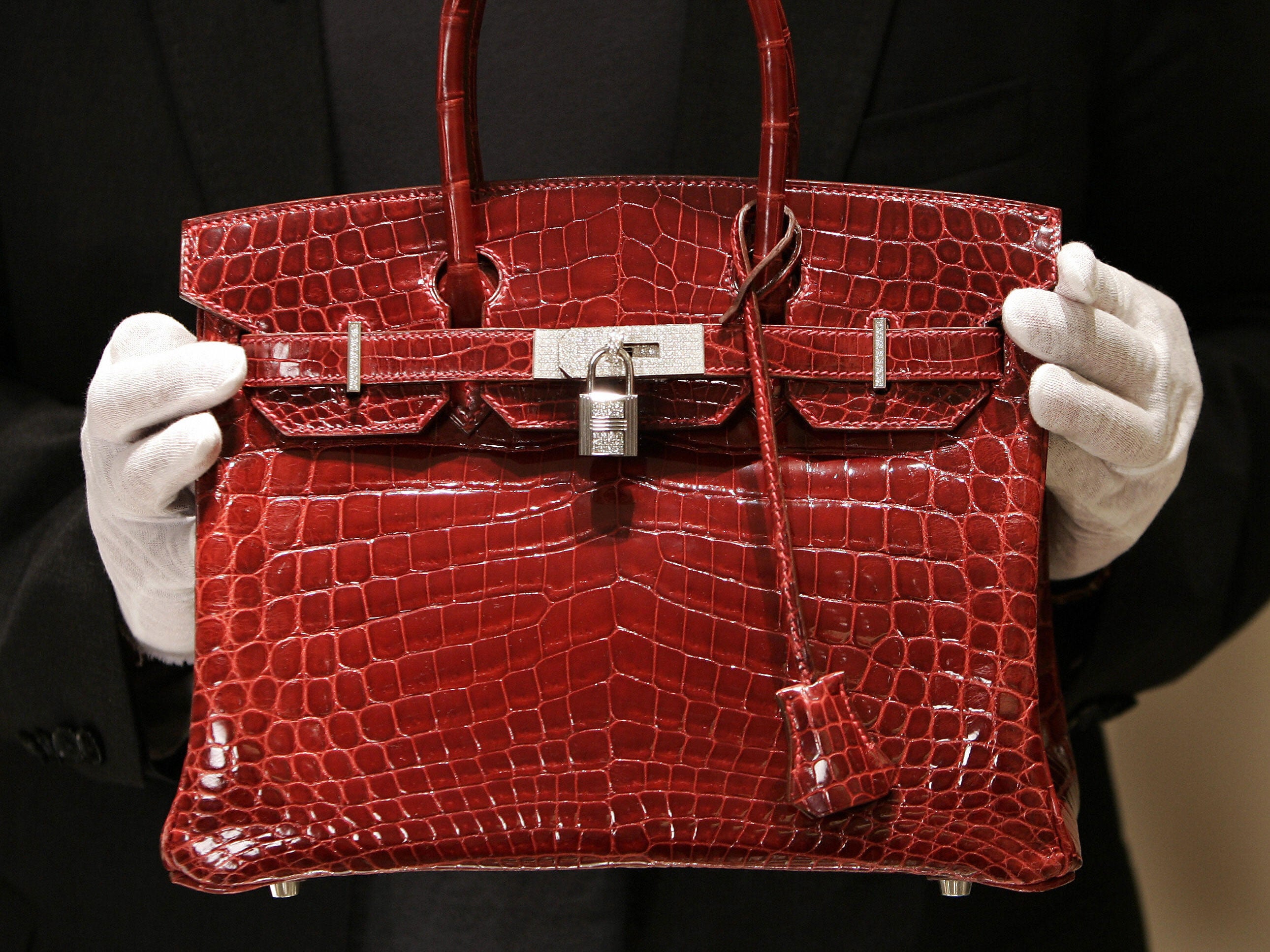 An £82,657 Hermès Birkin bag at the Hermès shop in New York
