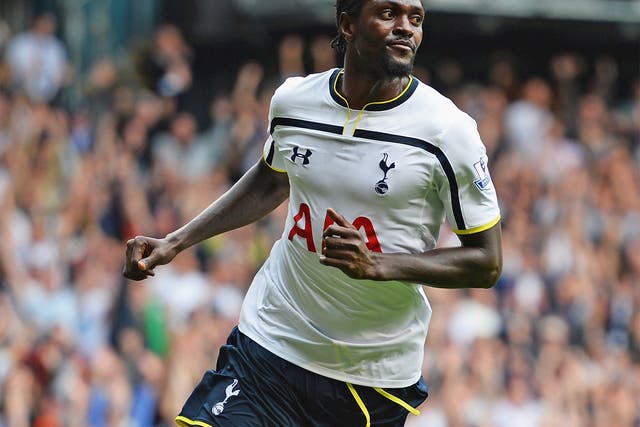 Emmanuel Adebayor has one year left on his deal with Tottenham