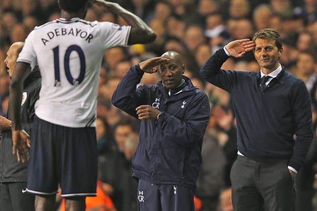 Adebayor salutes Tim Sherwood, who was able to get the best out of the striker during his spell in the Spurs dugout