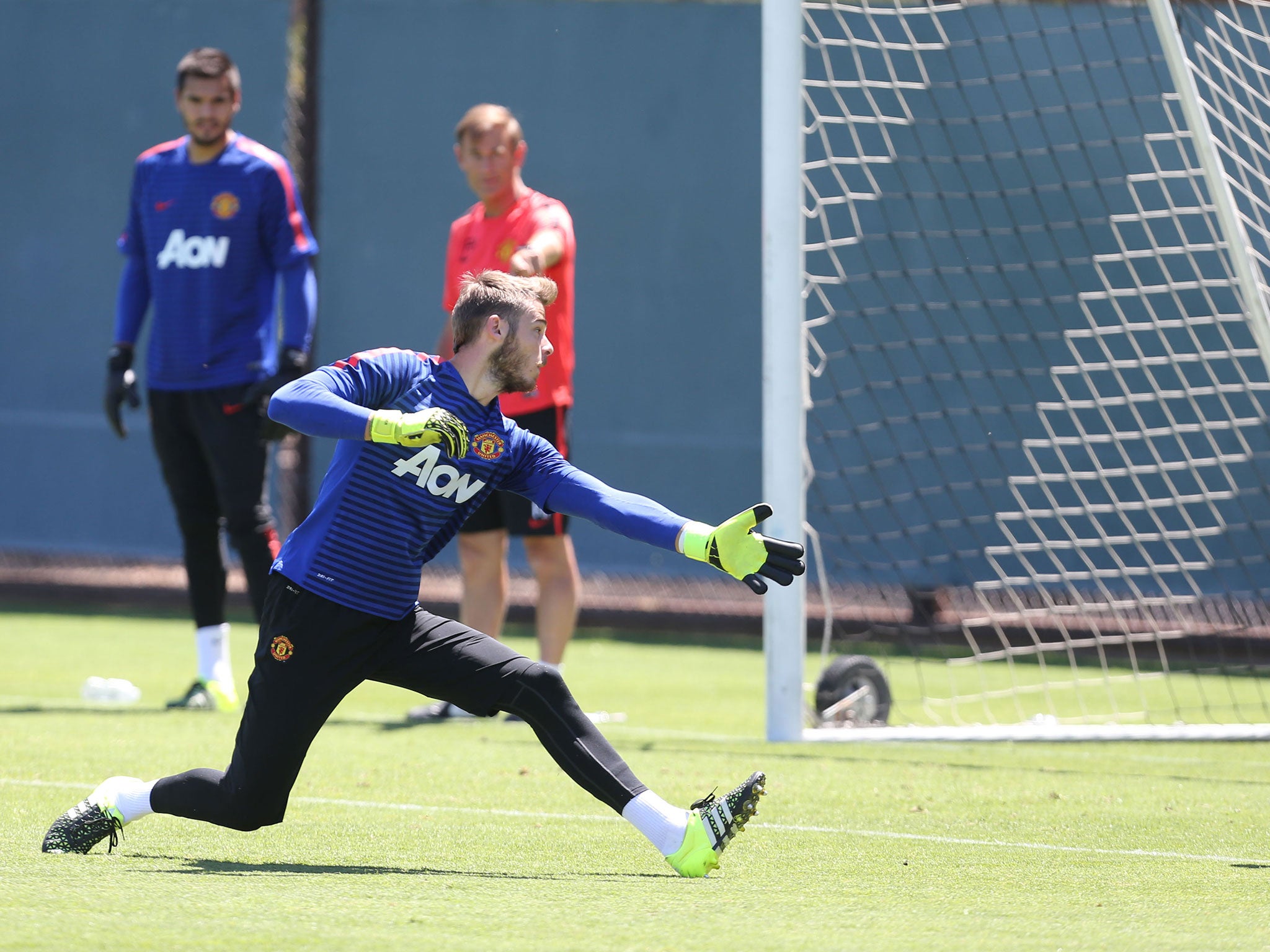 David De Gea in training with Manchester United