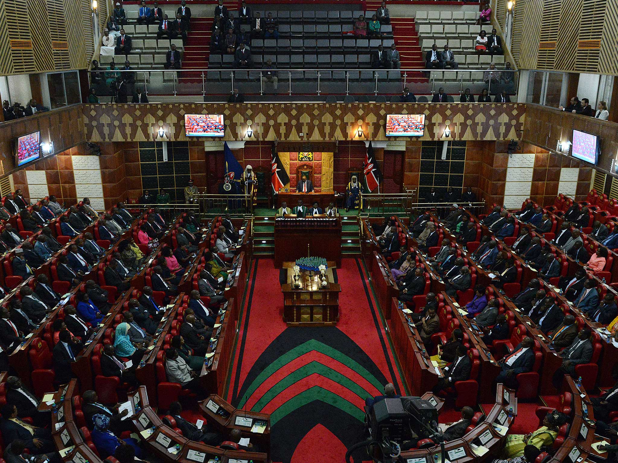 Kenyan politicans in Nairobi's parliament