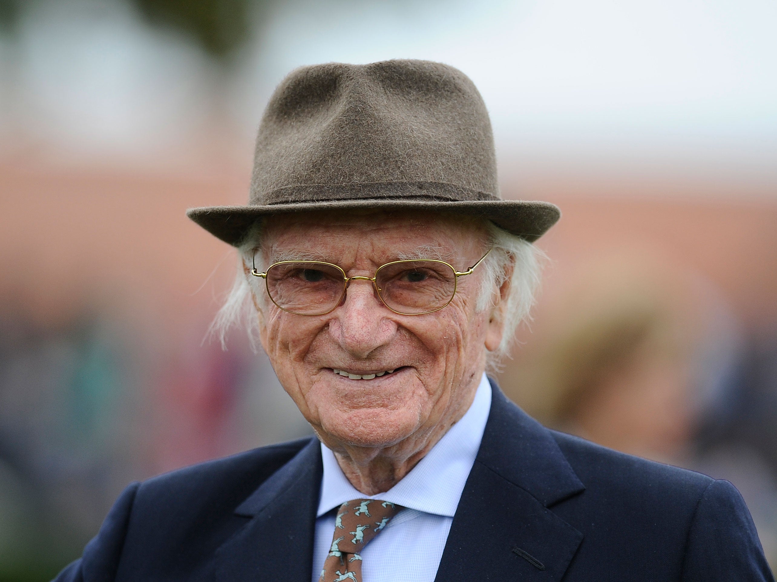 Sir Peter O'Sullevan at Newmarket racecourse in 2011