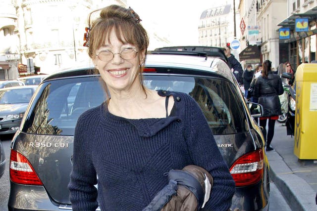 Bringing home the Birkin: Jane with her eponymous handbag