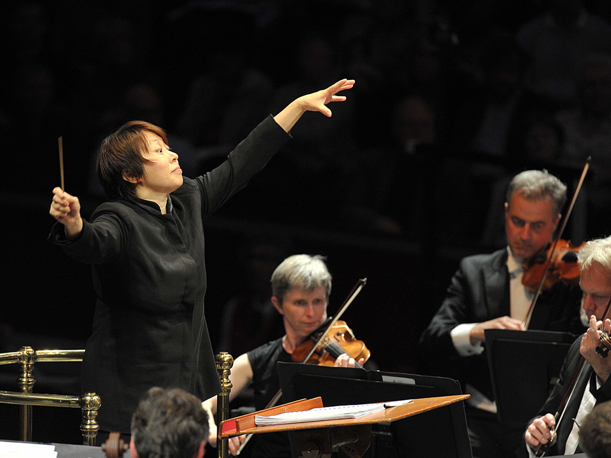 Xian Zhang conducts BBC National Orchestra of Wales at the BBC Proms 2015 at the Royal Albert Hall on Wednesday 29 July