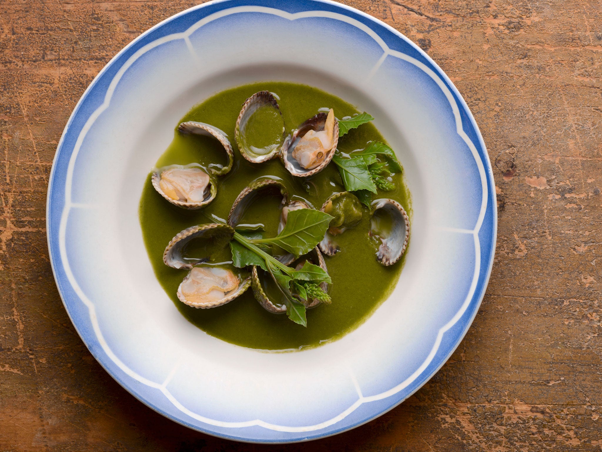 Amazing flavour: Sea beet and cockle broth