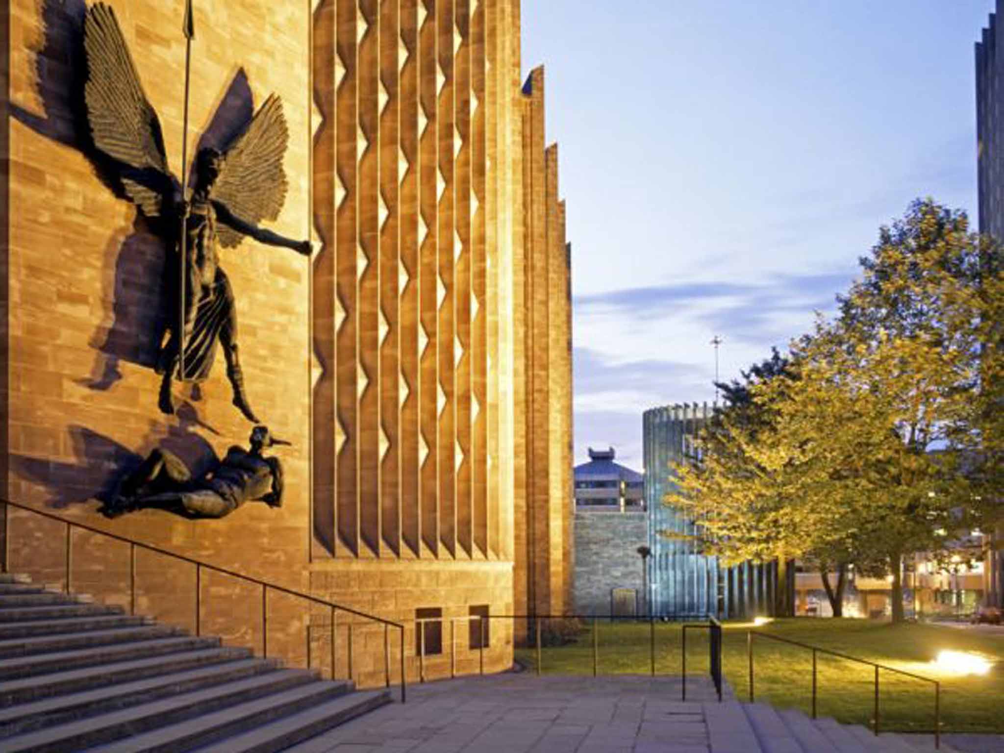 Modern marvel: Coventry Cathedral was built in the Fifties amid the ruins left by the Luftwaffe