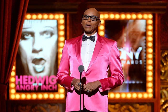 RuPaul onstage at last year's Tony Awards in New York