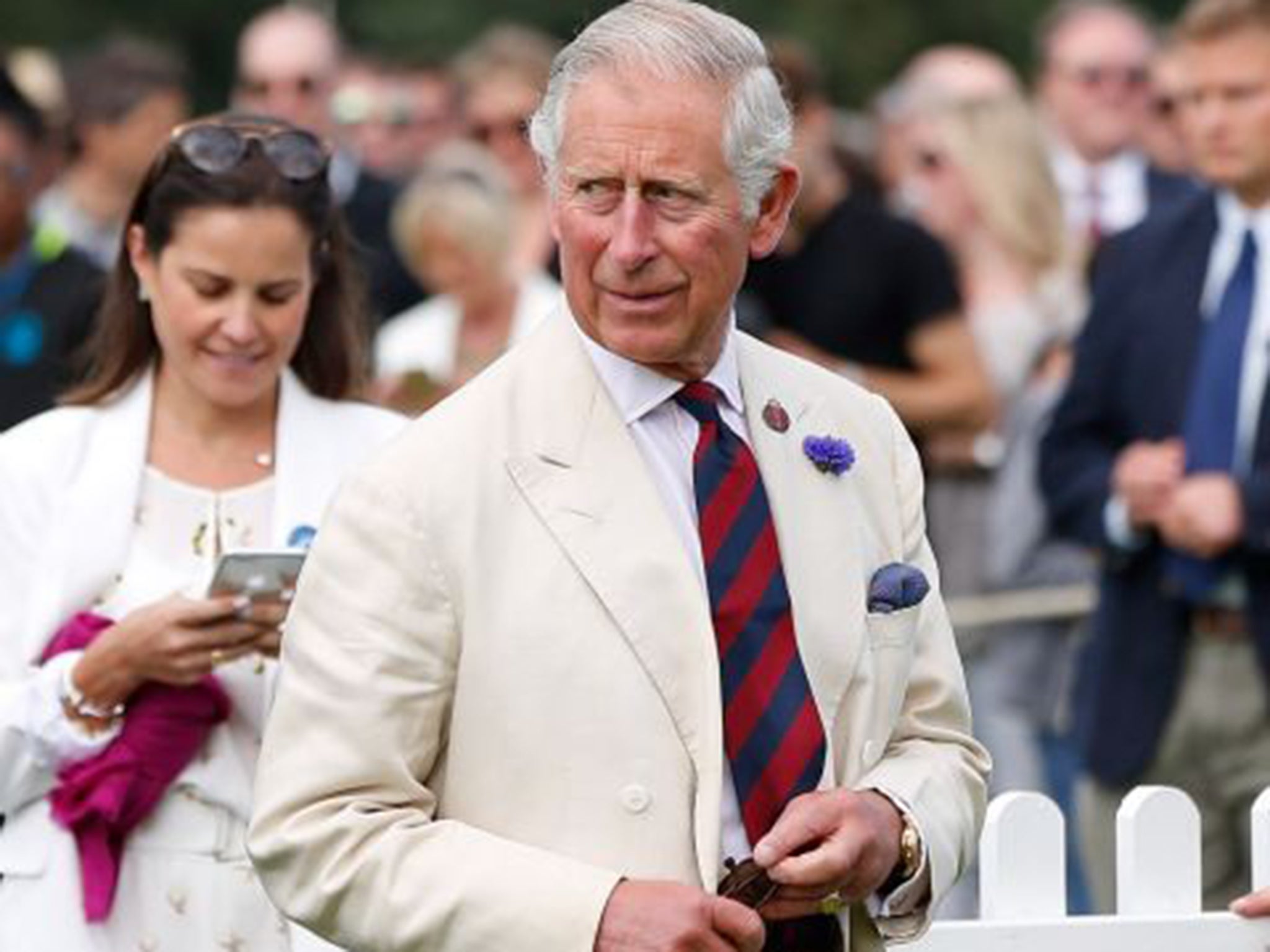 Prince Charles pictured at Guards Polo Club last weekend