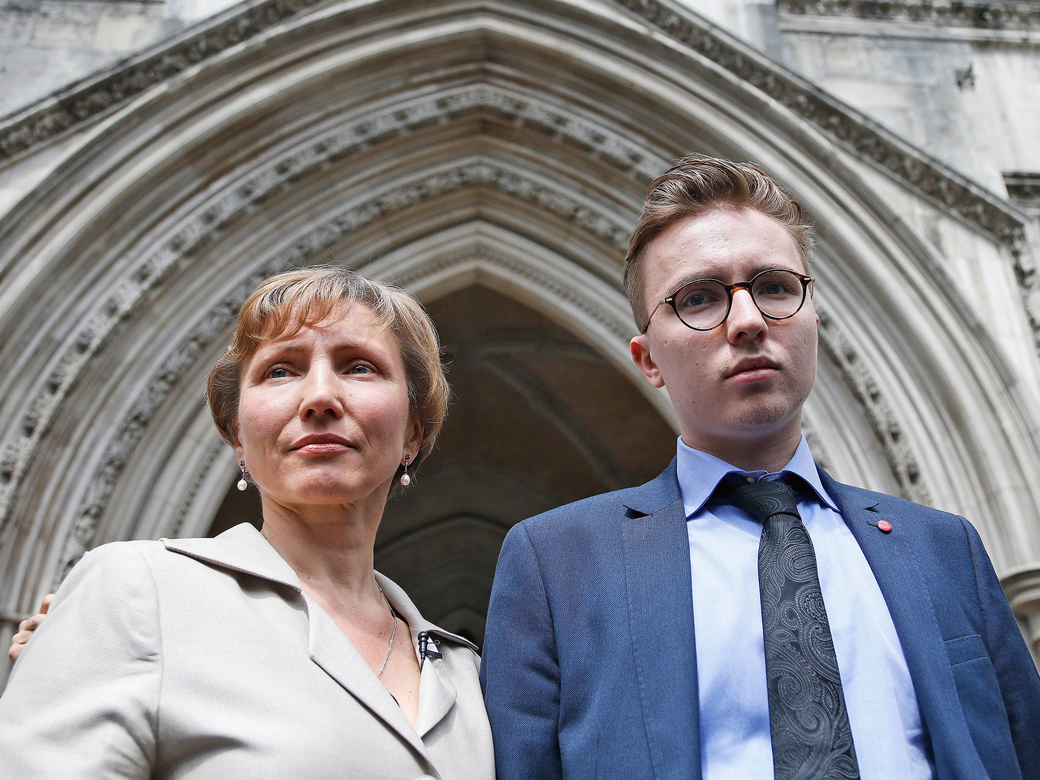 &#13;
Mr Litvinenko's widow Marina and their son Anatoly&#13;