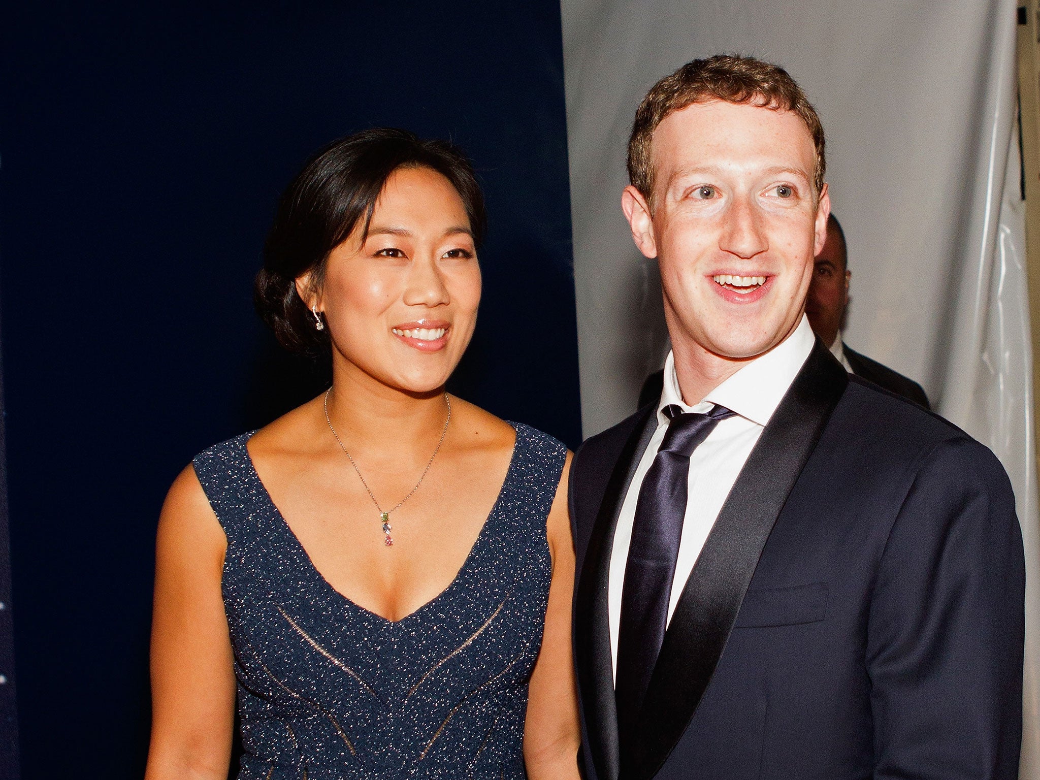 Facebook CEO Mark Zuckerberg and his wife Priscilla Chan