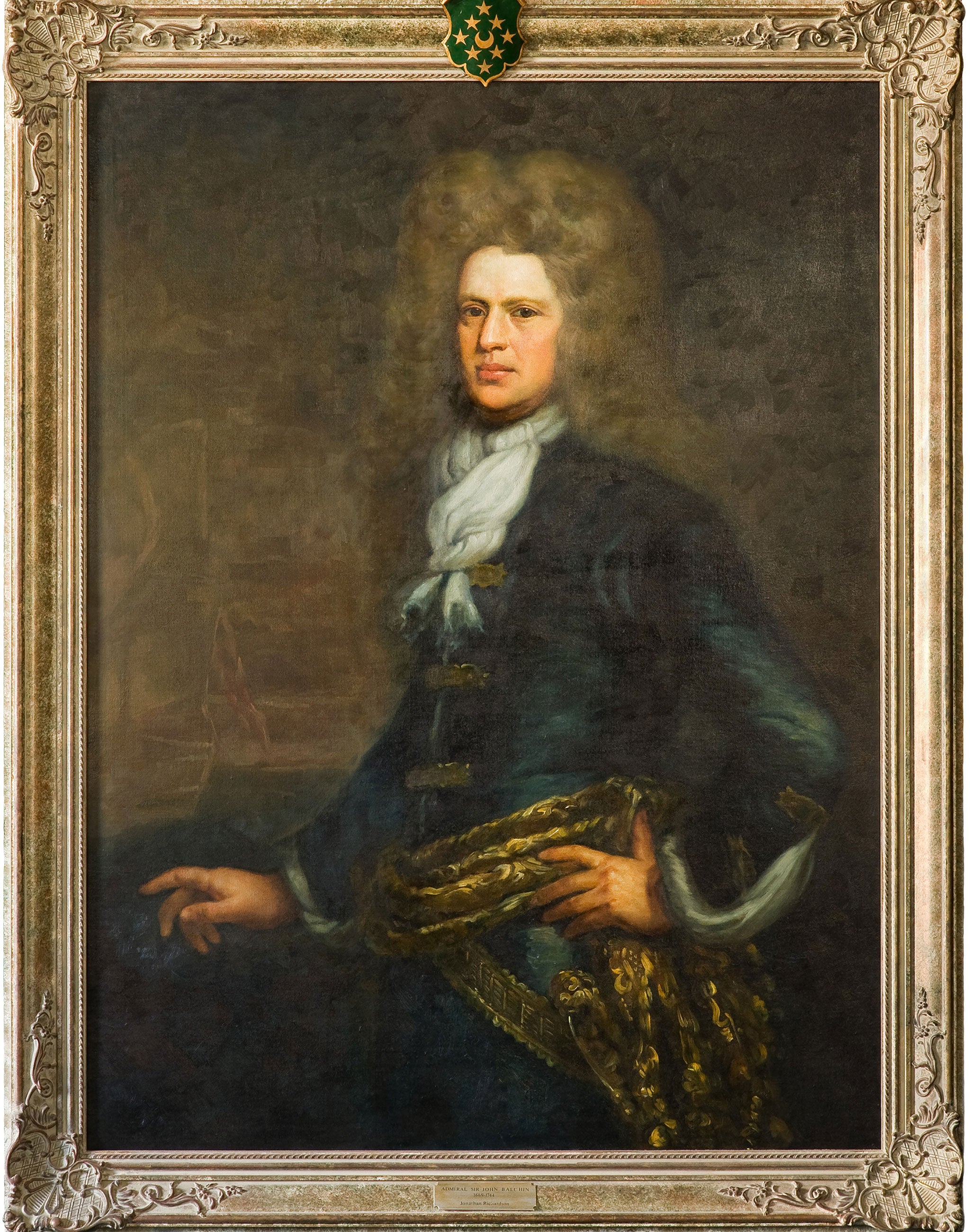 A portrait of Admiral John Balchen - the admiral who commanded the doomed flagship, Victory and went down with her - by the artist Jonathan Richardson, c. 1695