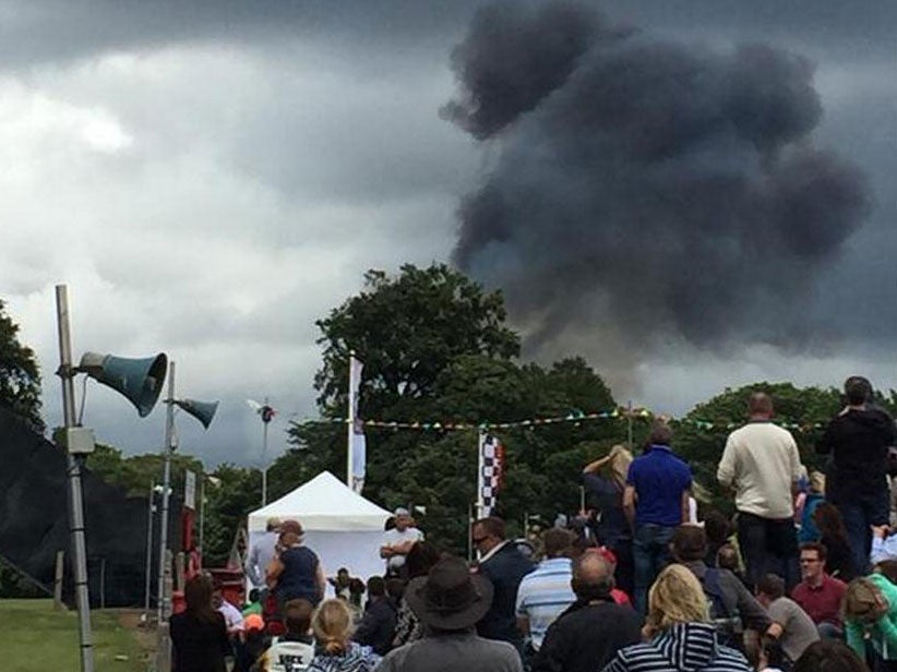 Thousands of spectators witnessed the crash this afternoon