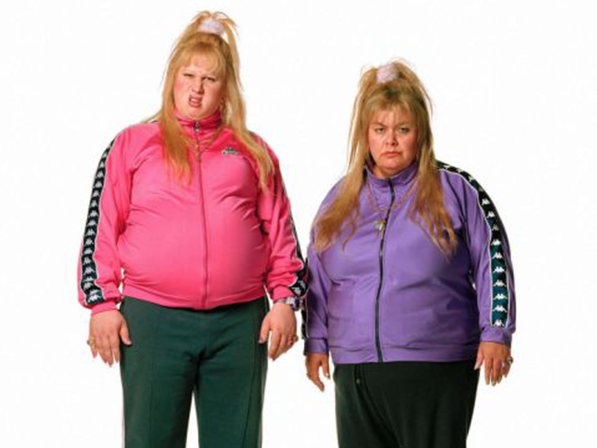 Vicky Pollard, played by Matt Lucas, left, Little Britain’s lying teen, with her mum, played by Dawn French