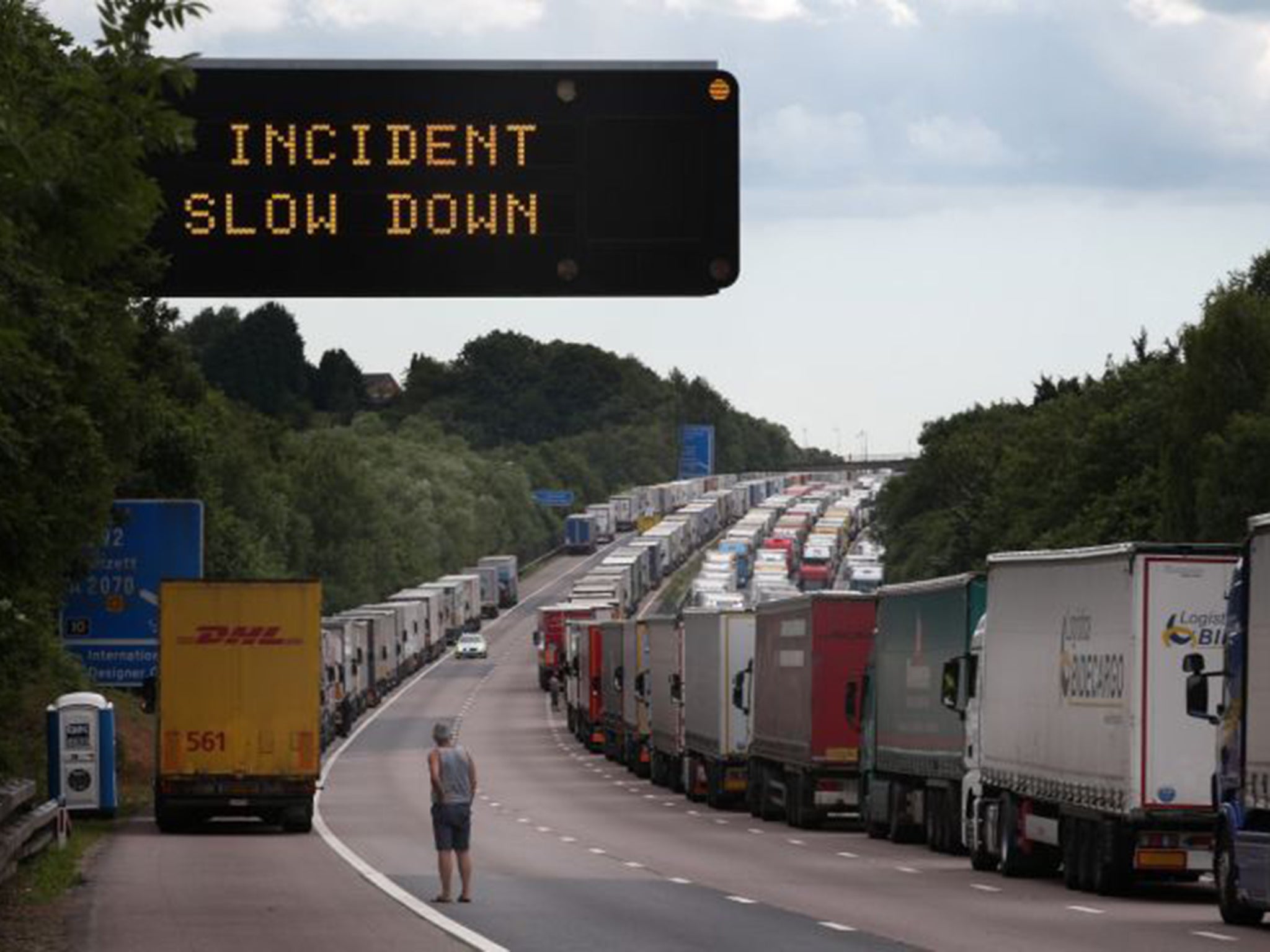 In Kent, some 6,000 lorries remain in Operation Stack, awaiting passage to France after days of disruption
