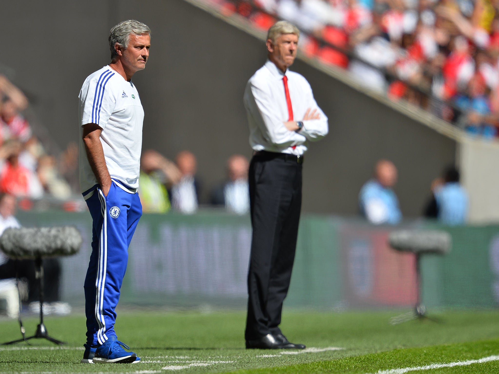 Mourinho and Wenger on the touchline