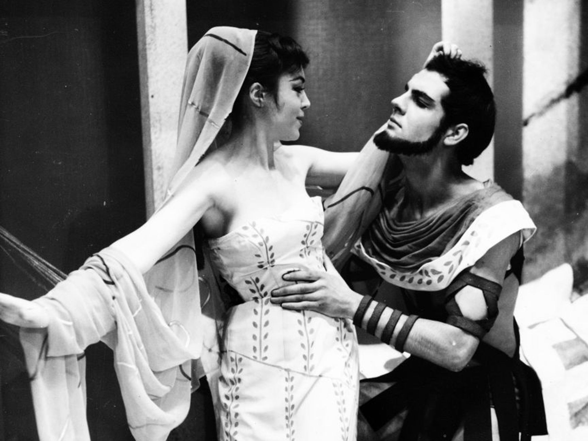 Parry in ‘Lysistrata’ with Gary Raymond in 1958 after its transfer from Oxford to the West End
