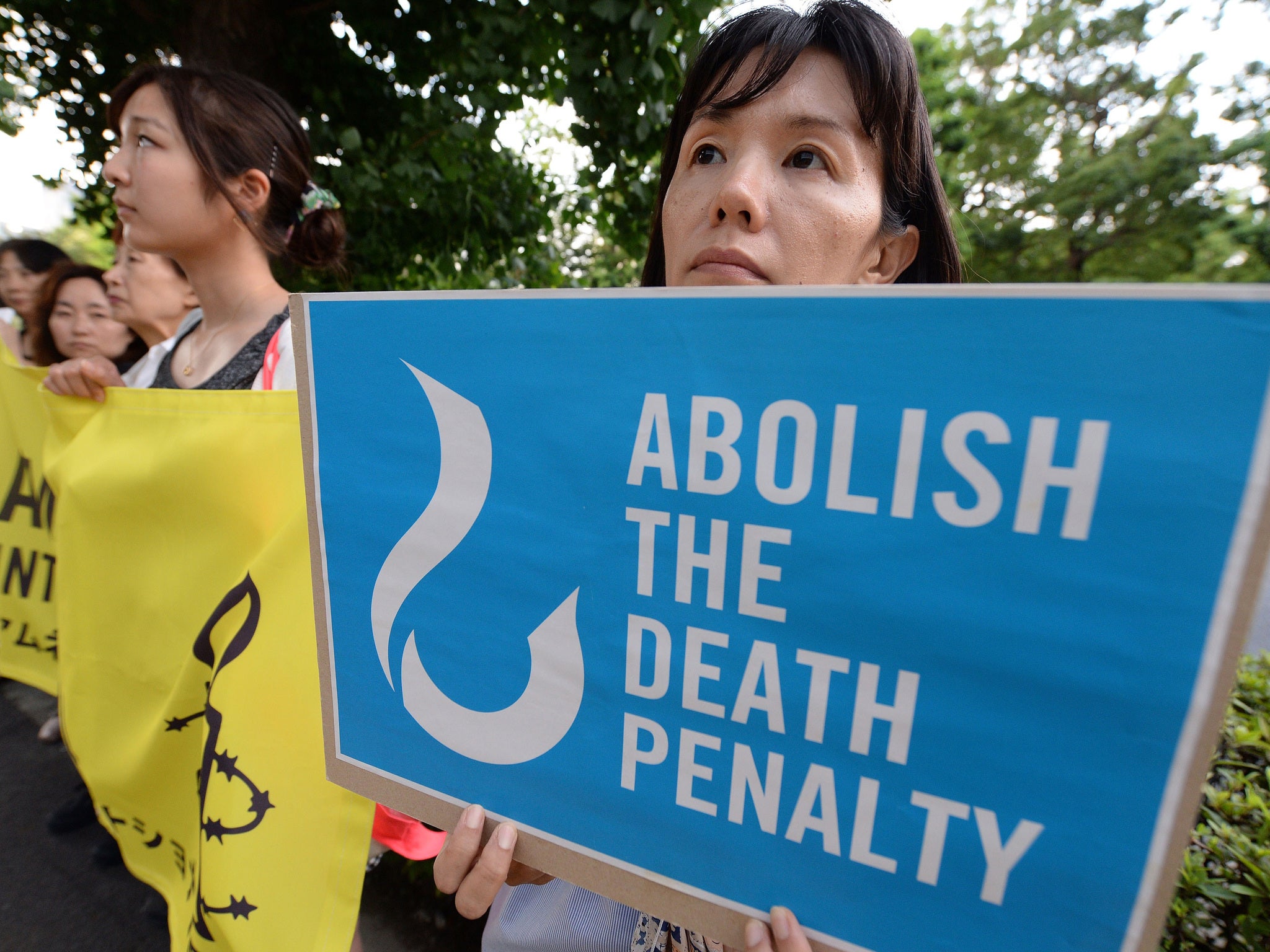 Protest against the death penalty in Japan