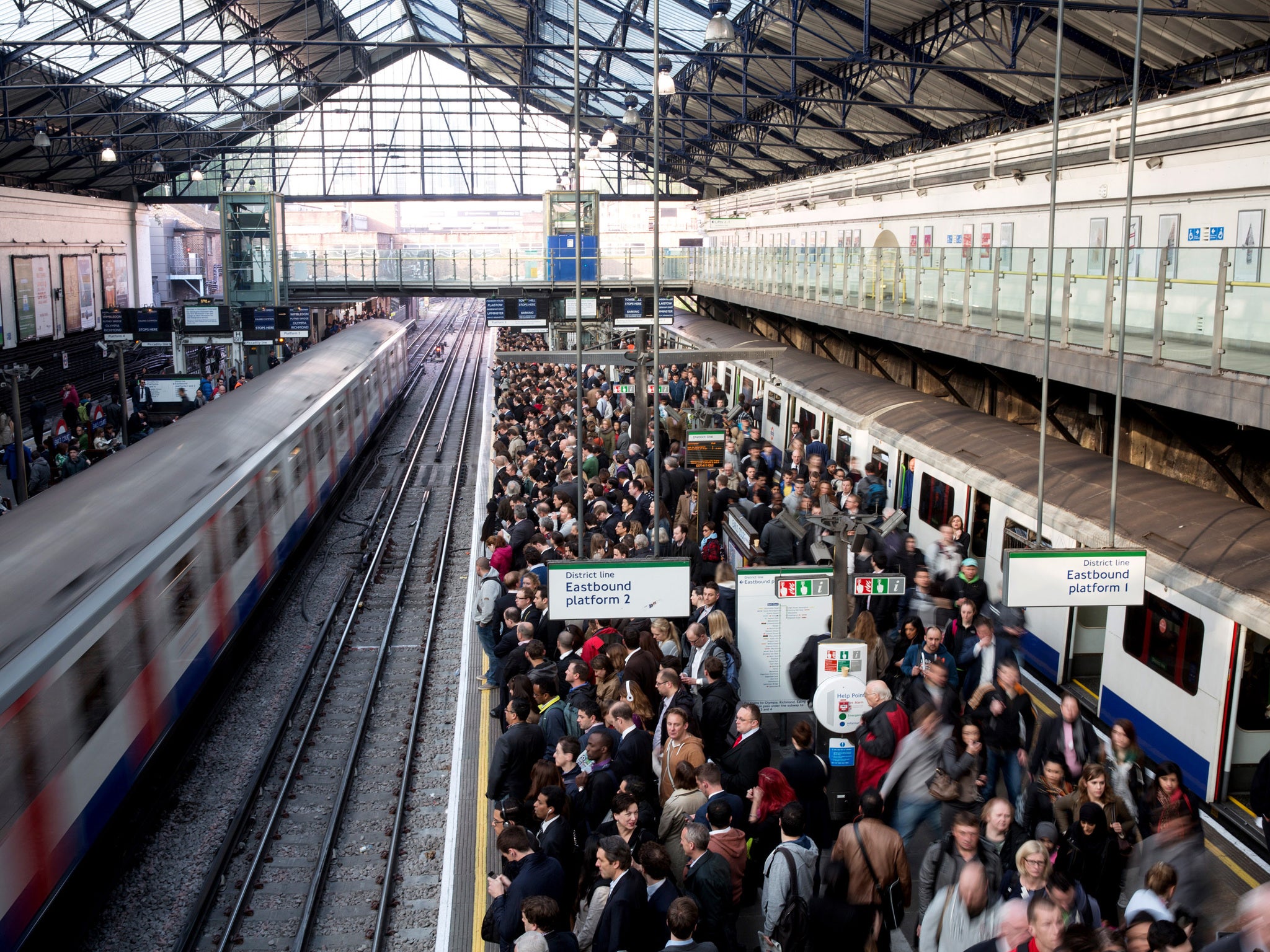 The Tube strike forced people to find alternative routes to work.