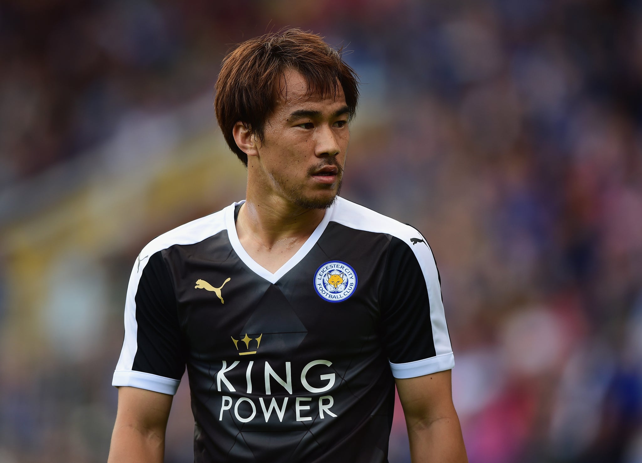 Shinji Okazaki scored his first Leicester goal