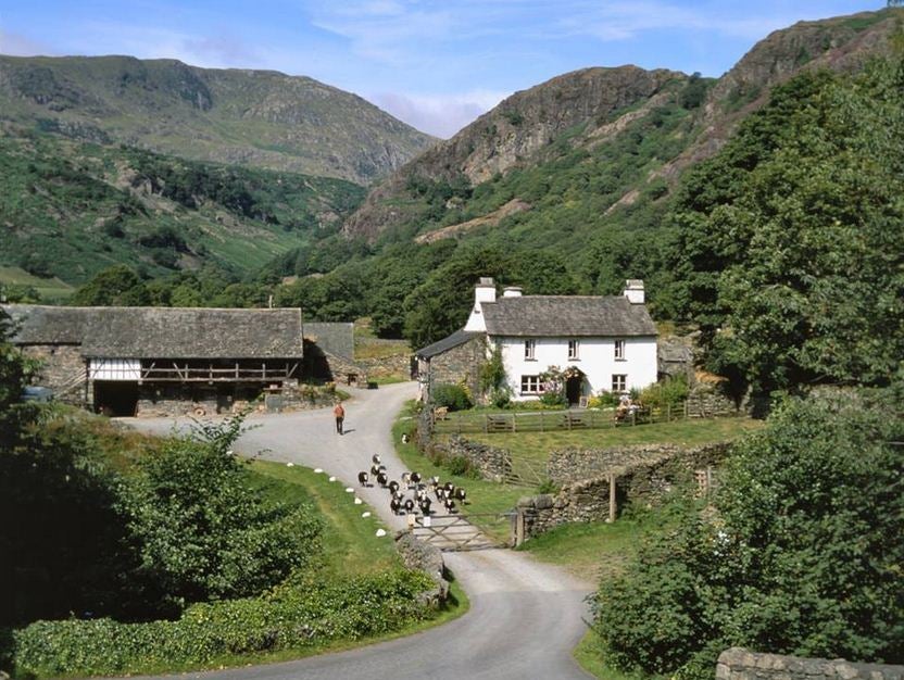 The house is tucked in between Lake District hills (Picture: Yew Tree Farm)