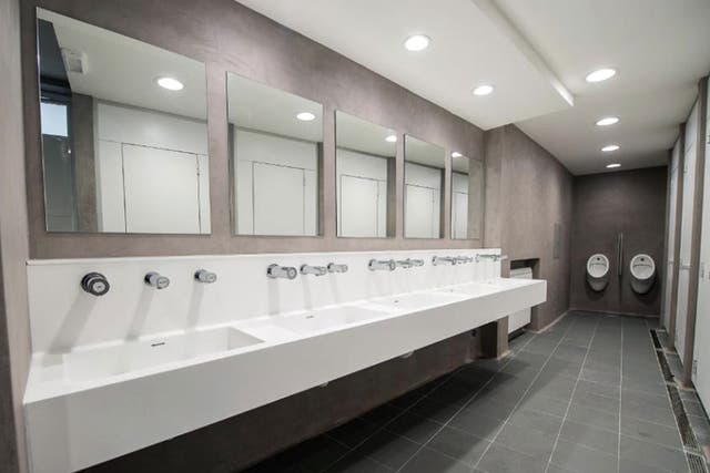 The bathrooms constructed by the Vatican off St Peter’s Square for Rome’s homeless