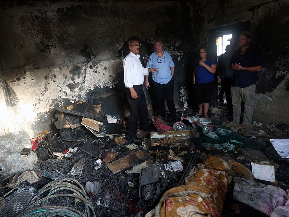 The family home was set on fire by suspected Jewish extremists